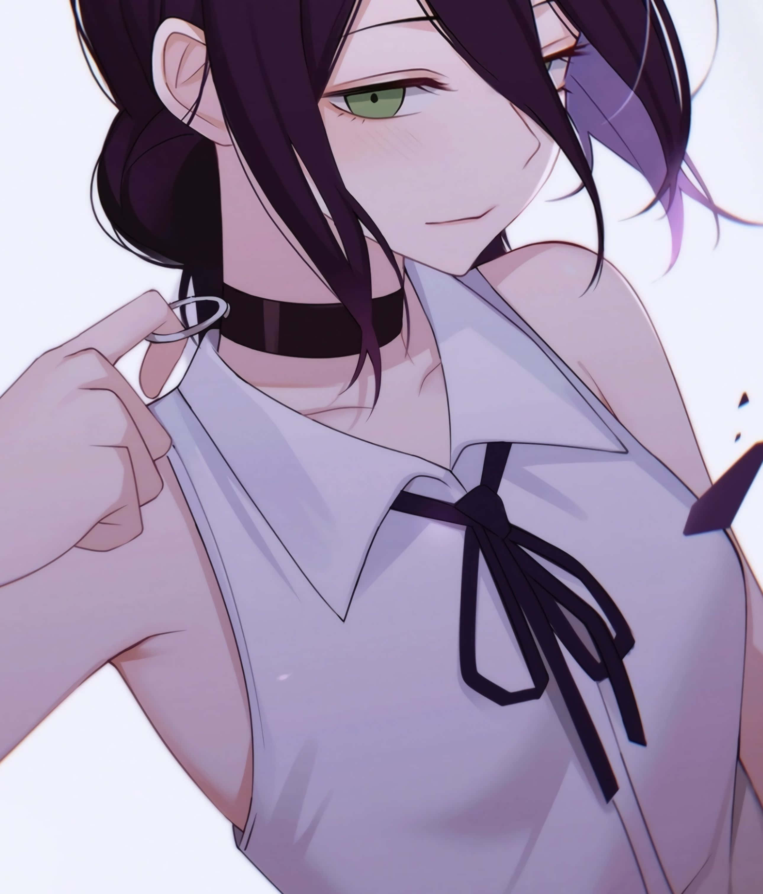 Chainsaw Man, Reze, dark hair, 2K Phone Wallpaper
