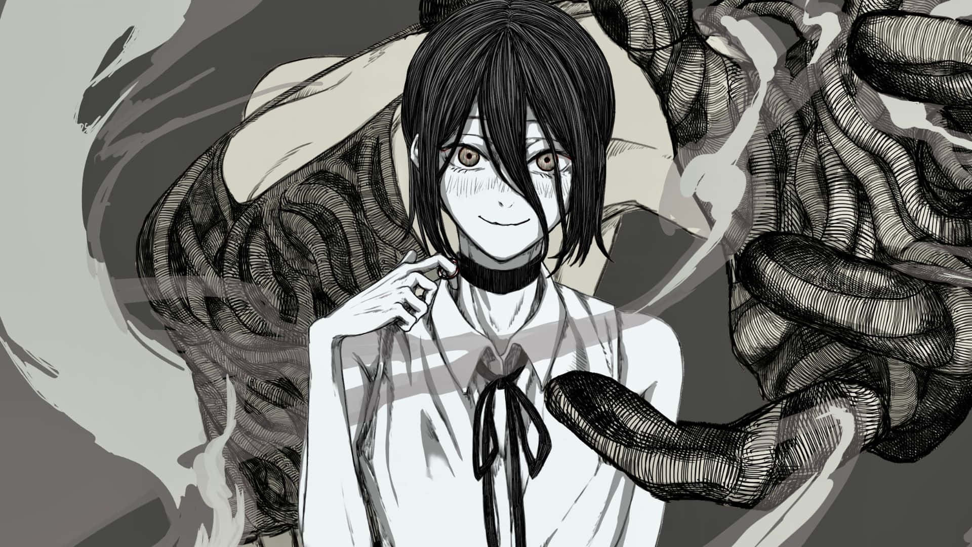 Reze, Chainsaw Man, tentacles, Full HD Desktop Wallpaper