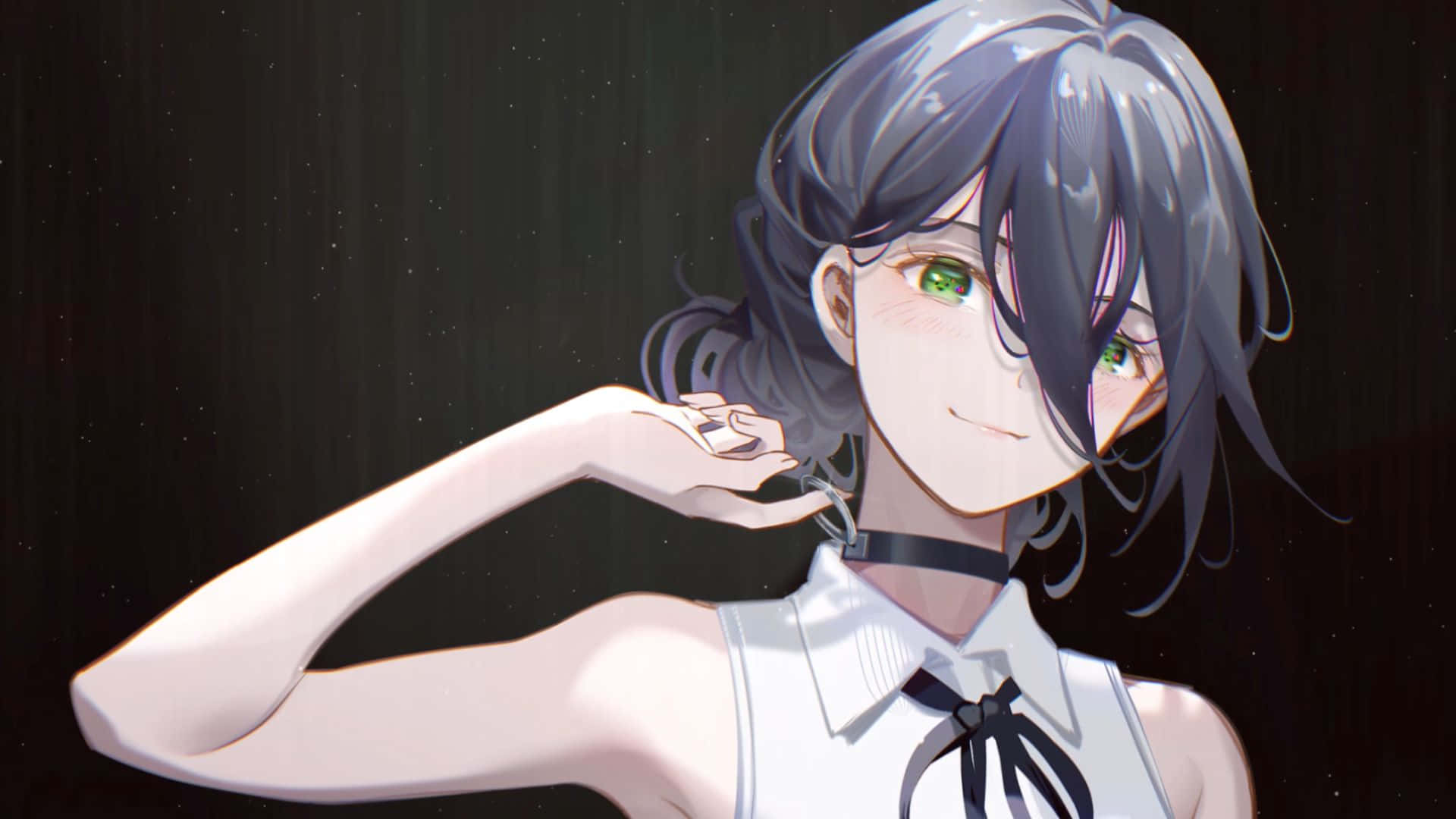 Chainsaw Man, Reze, silver hair, Full HD Desktop Wallpaper