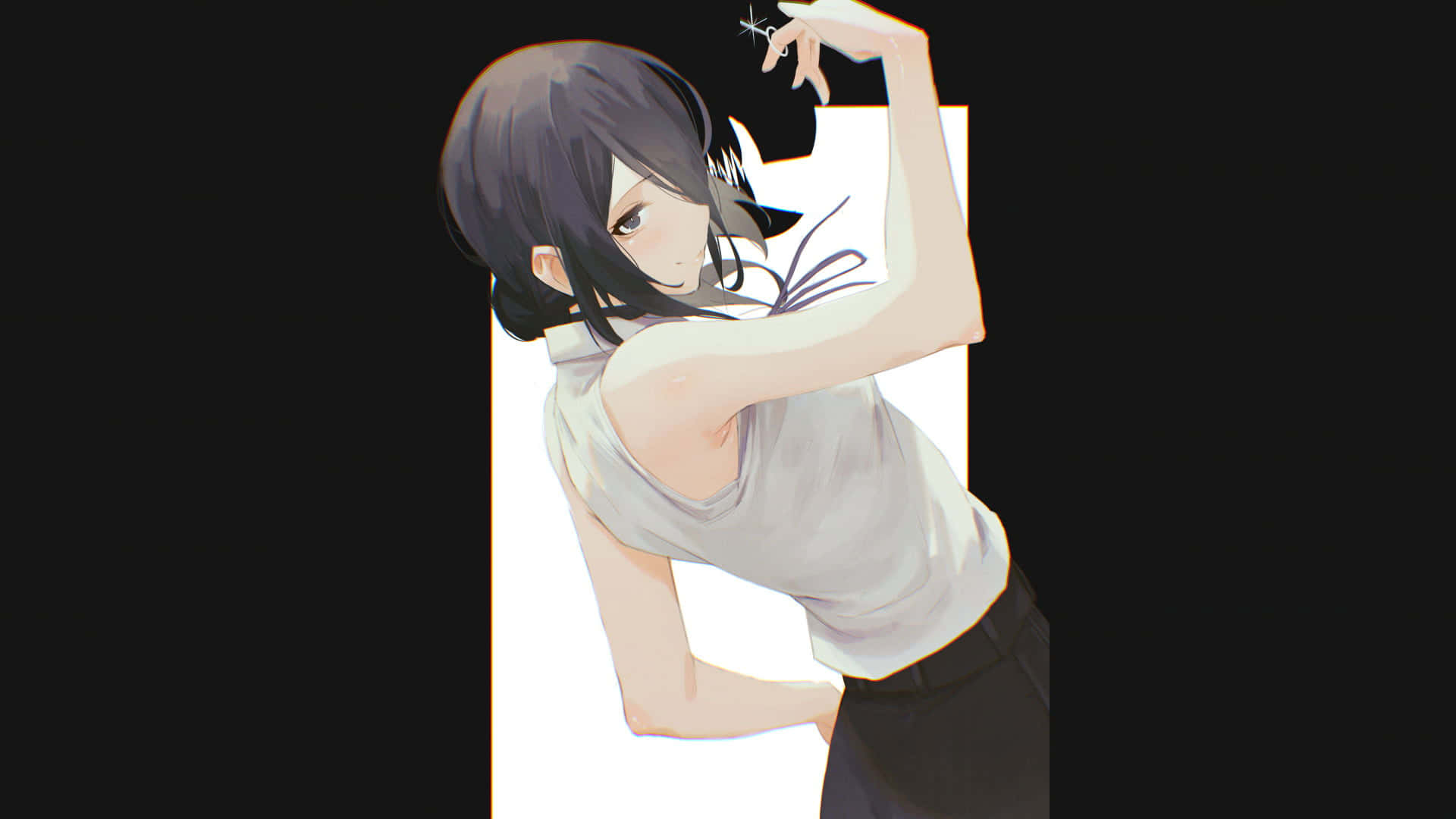 Reze, Chainsaw Man, dark hair, Full HD Desktop Wallpaper