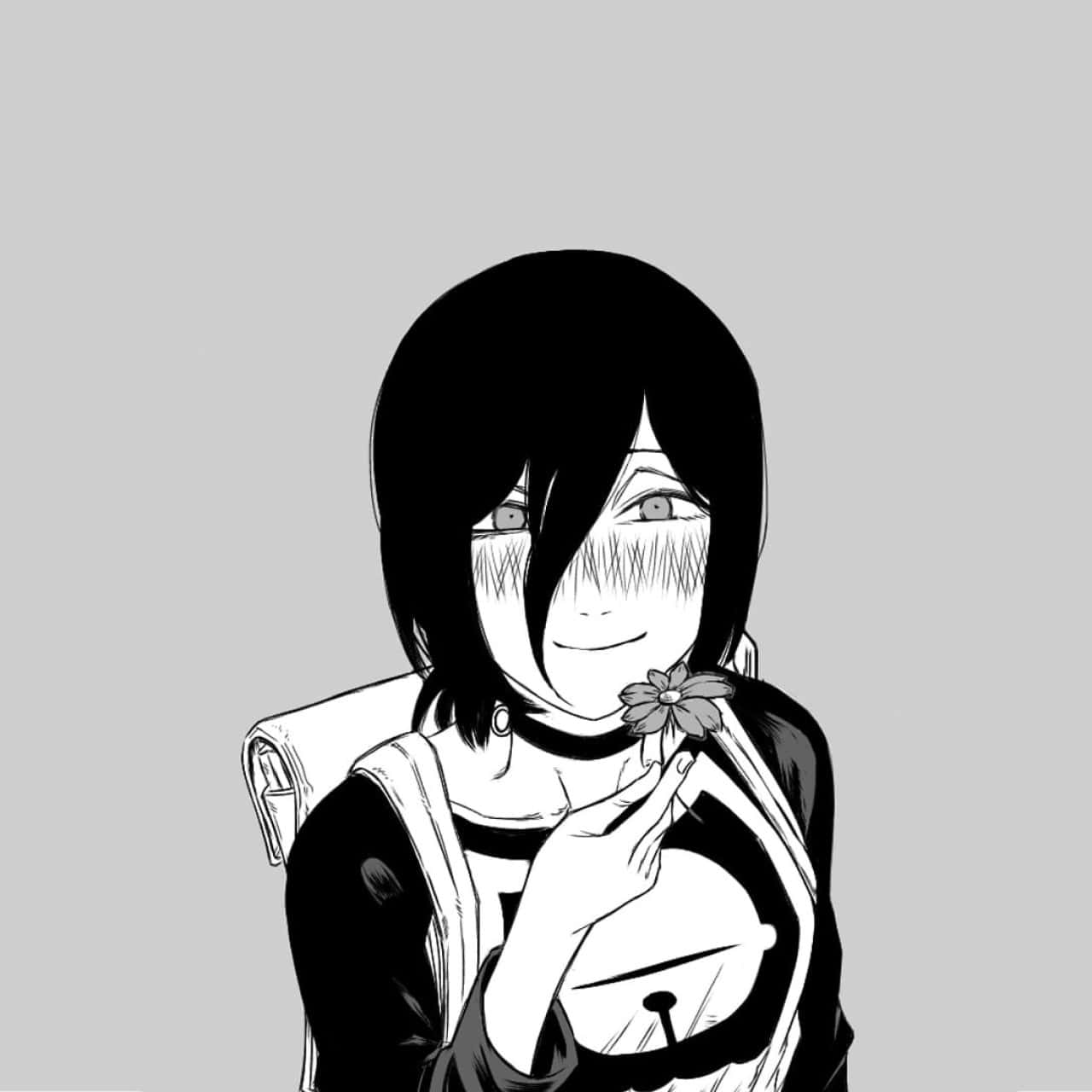 Reze, Chainsaw Man, black and white, HD Desktop Wallpaper