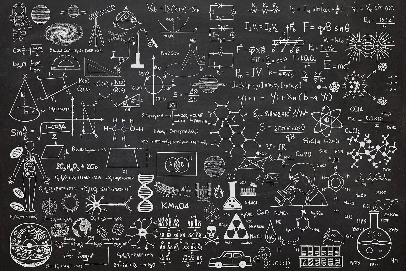 chalkboard, equations, physics, HD Desktop Wallpaper