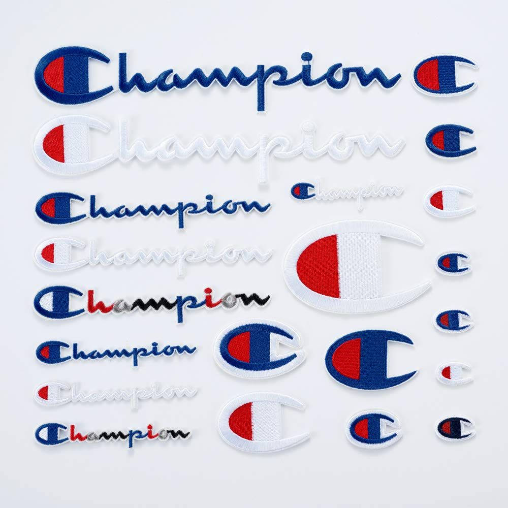 Champion, embroidered patches, blue, SD Desktop Wallpaper