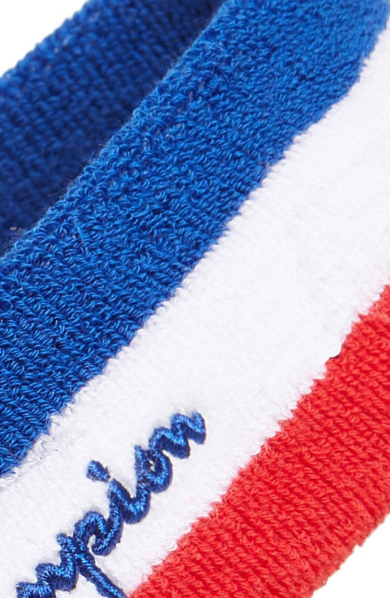 Champion, blue white and red striped, headband, SD Phone Wallpaper