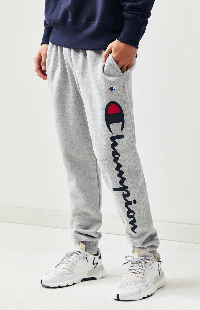 Champion, logo, sweatpants, SD Phone Wallpaper