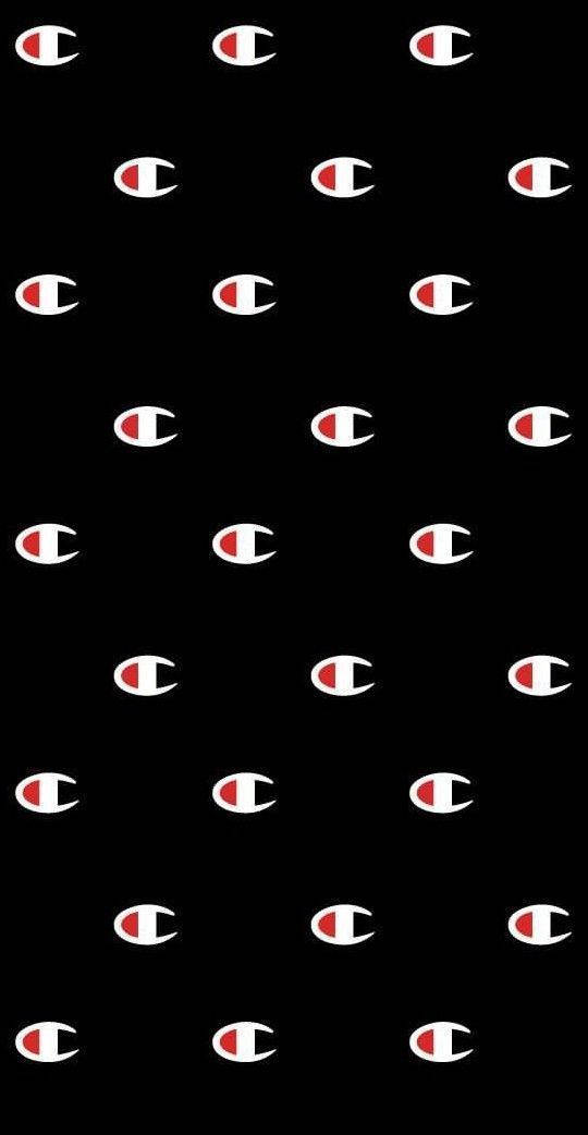 Champion Logo, black, white, SD Phone Wallpaper