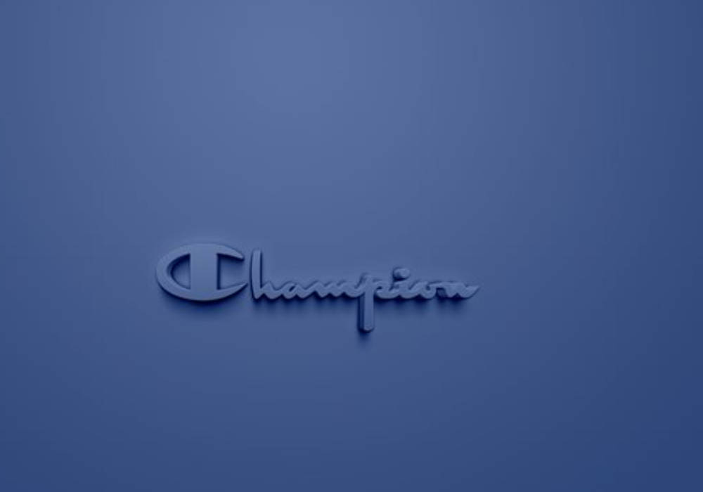 Champion Logo, blue, 3d-rendered, SD Desktop Wallpaper