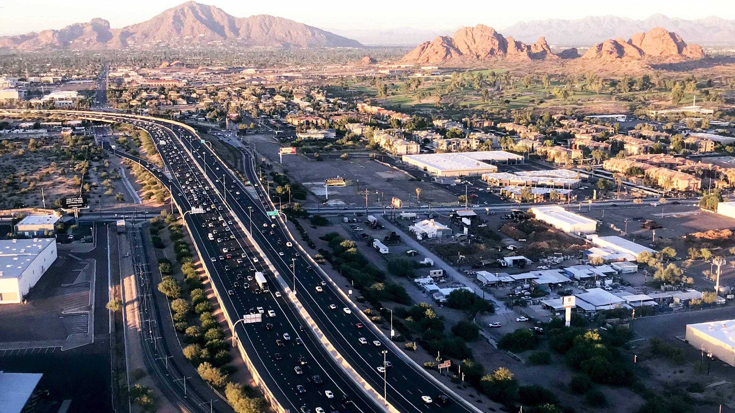 Chandler, highways, mountains, Full HD Desktop Wallpaper