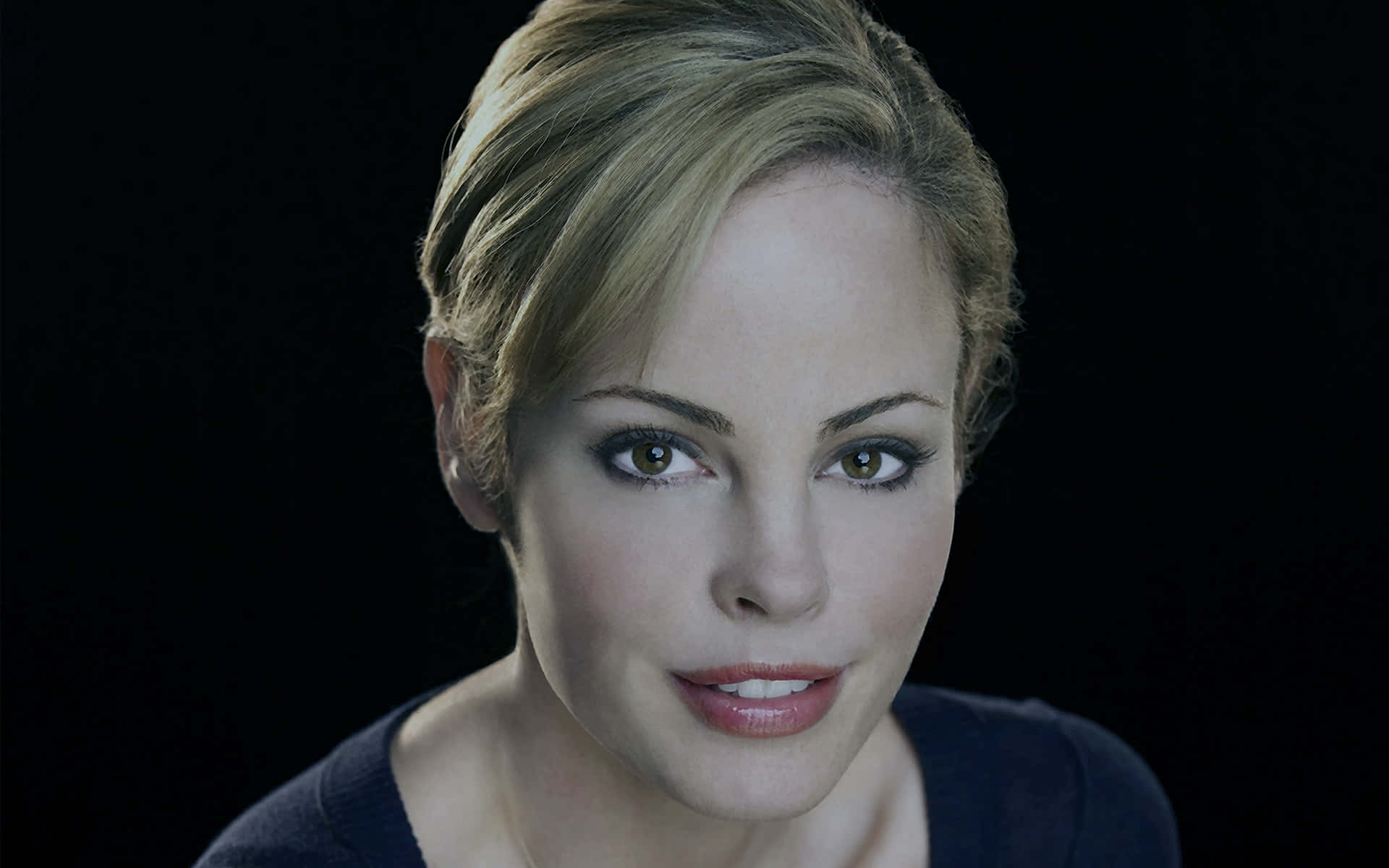 Chandra West, blonde hair, brown eyes, Full HD Desktop Wallpaper