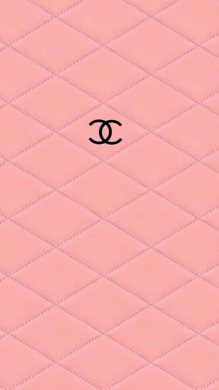 Chanel Girly, soft pink quilted leather, black Chanel logo, SD Phone Wallpaper