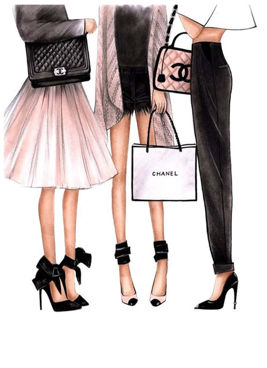 Chanel, purses, high heels, SD Phone Wallpaper