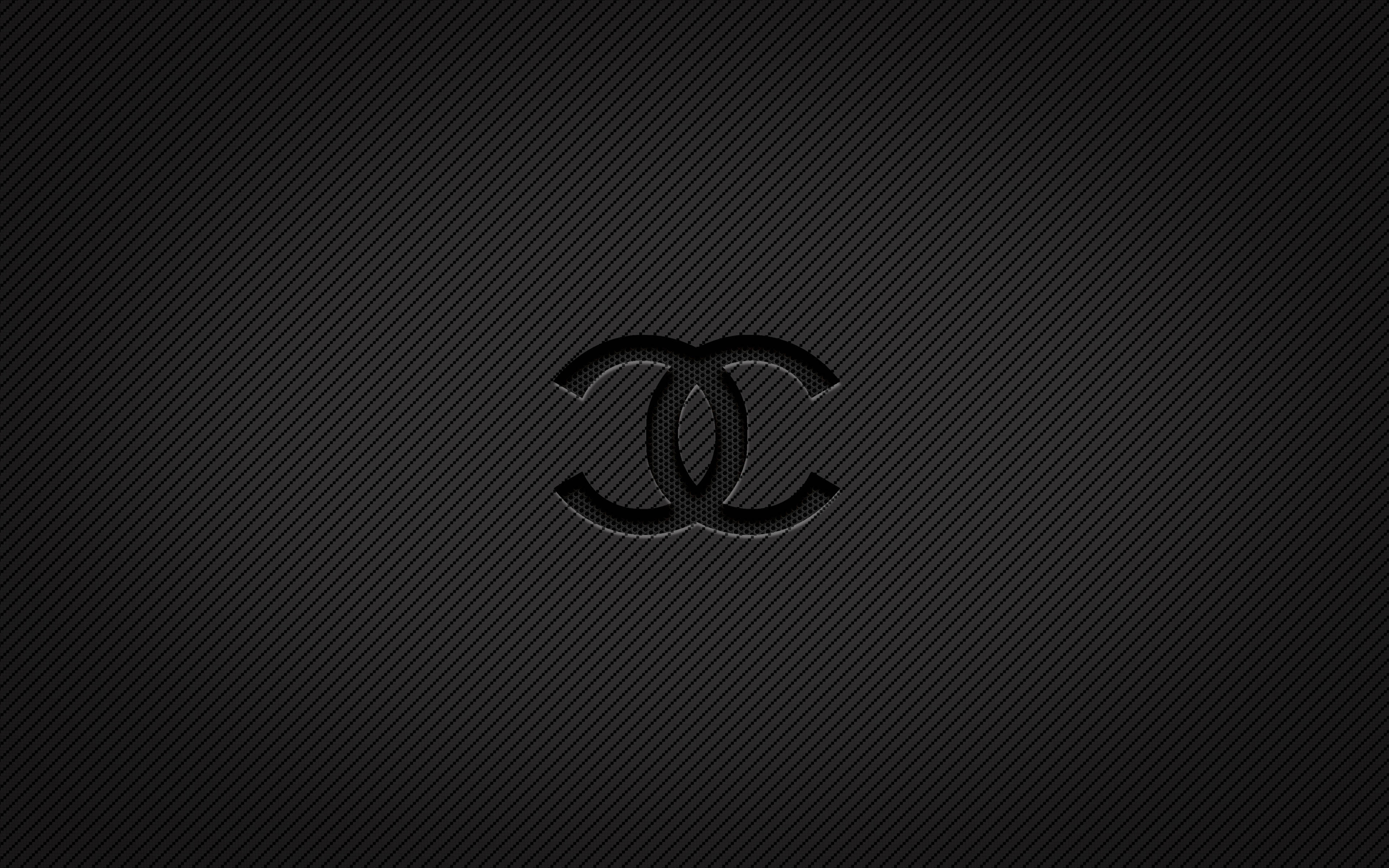 Chanel Logo, black, minimalist, 4K Desktop Wallpaper