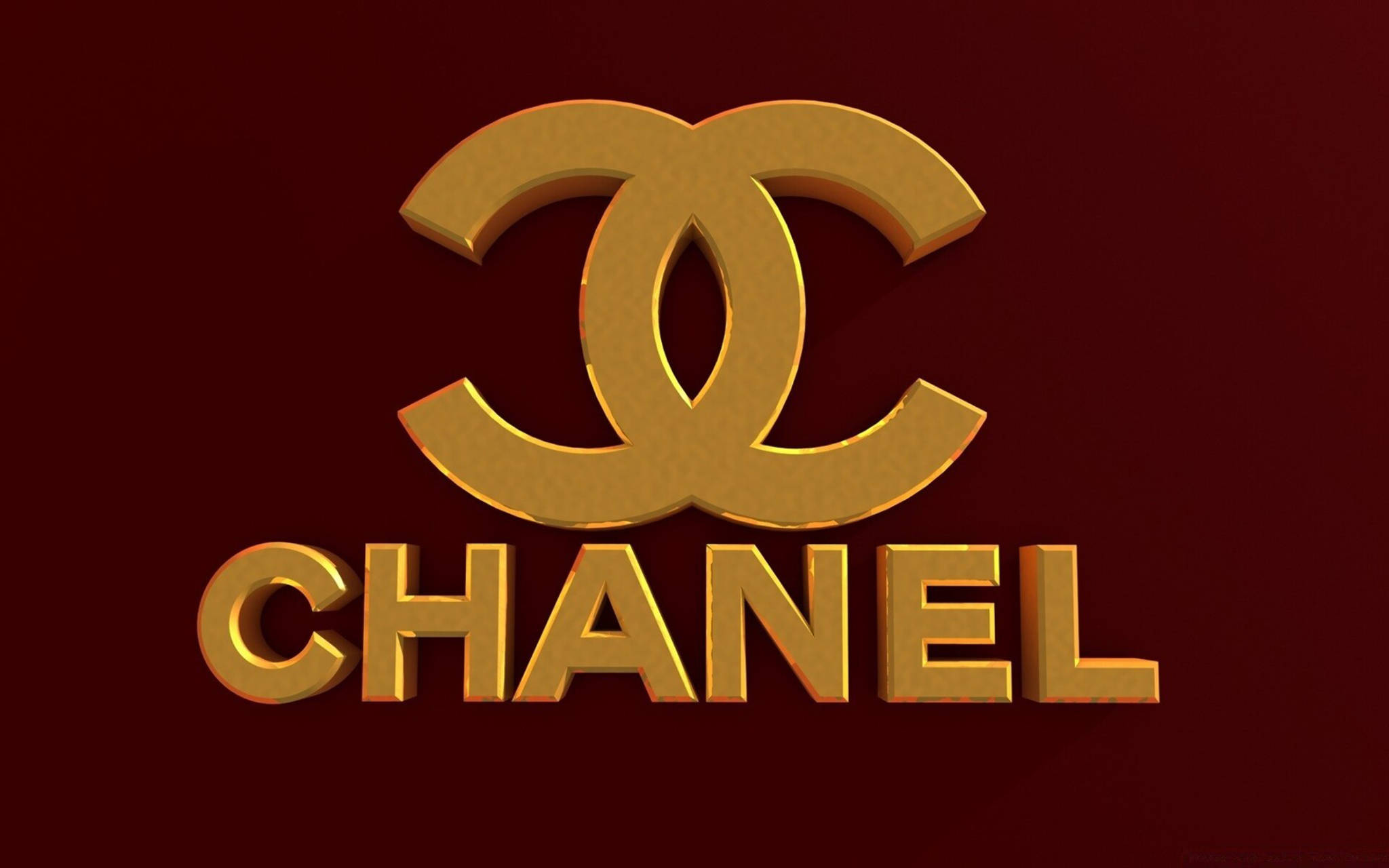 Chanel Logo, interlocking CC emblem, bold 3D letters, Full HD Desktop Wallpaper