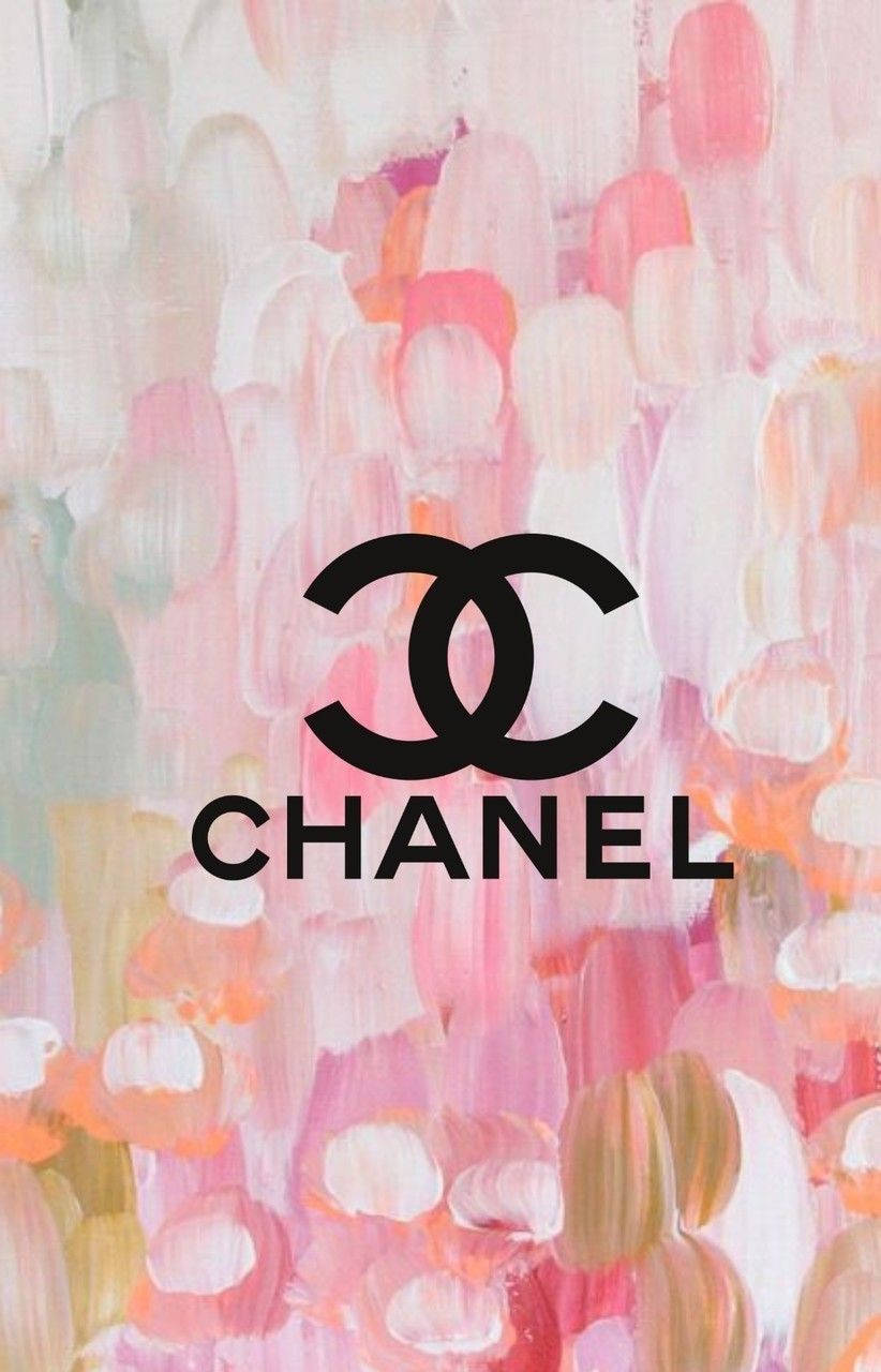 Chanel Logo, pink peach, cream, HD Phone Wallpaper