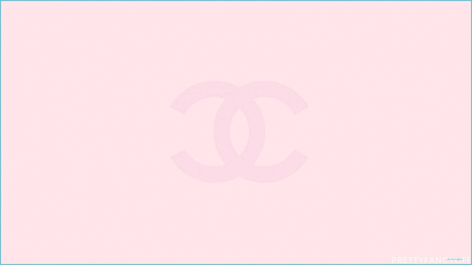 pink Chanel logo, interlocking CC logo, minimalist pink background, HD Desktop Wallpaper