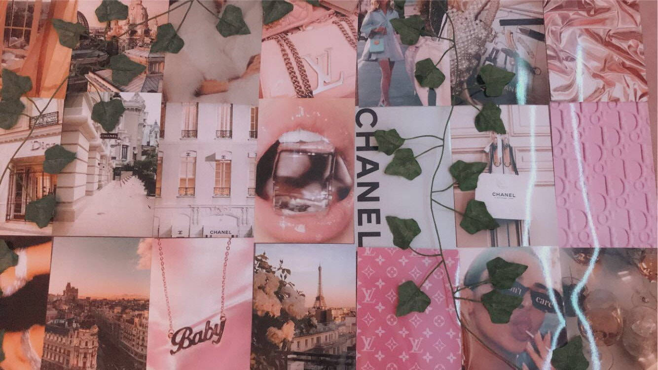 Chanel, Baby Pink, Parisian scenes, HD Desktop Wallpaper