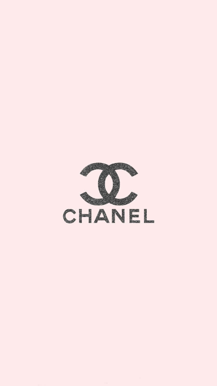 Chanel, pink, glittery black, HD Phone Wallpaper