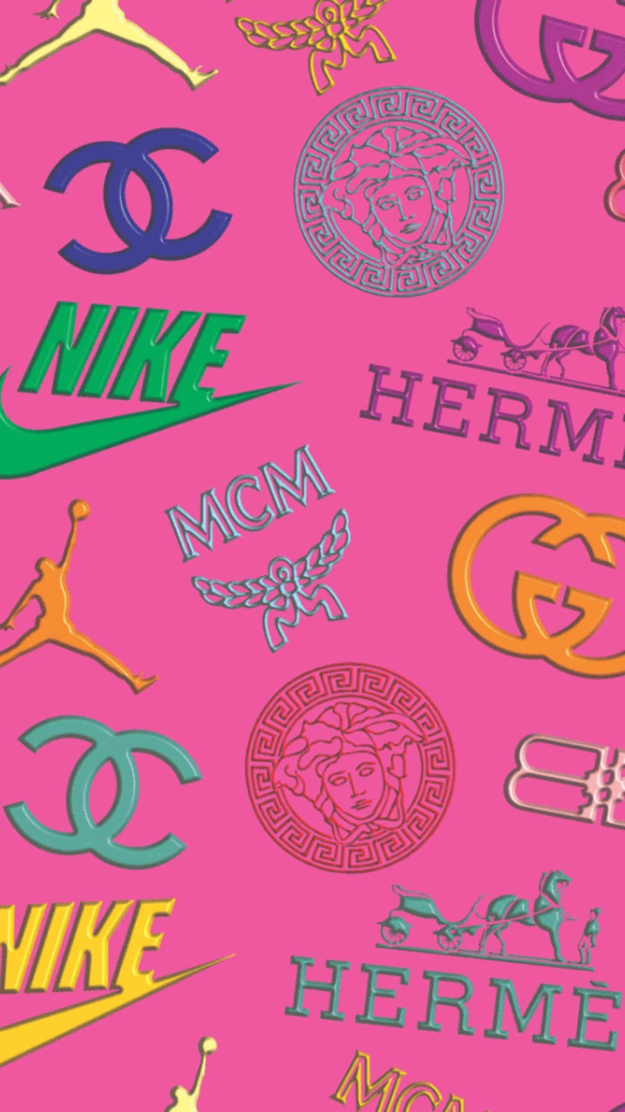 Chanel, Vibrant pink, Luxury brand logos, Full HD Phone Wallpaper