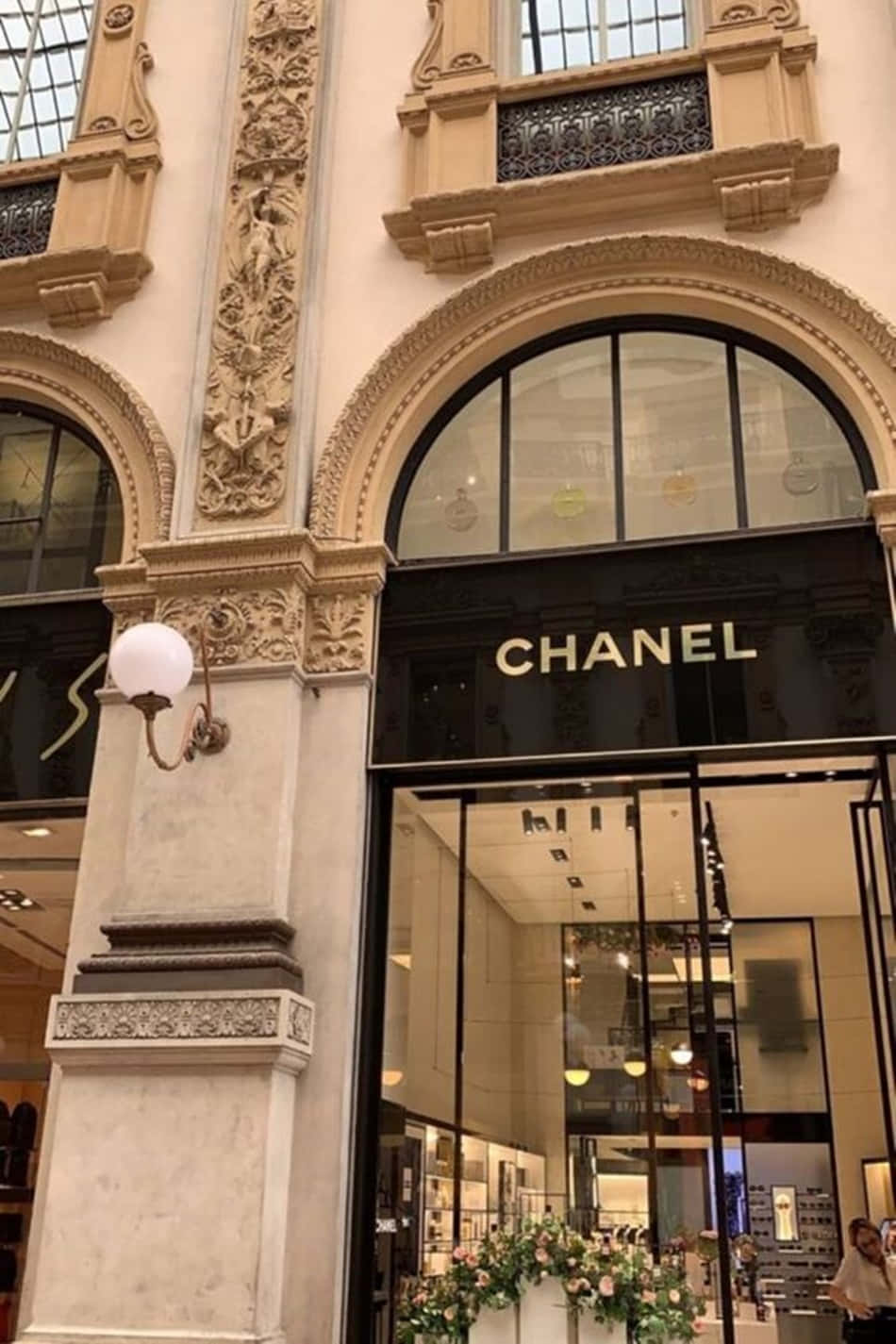 Chanel, luxury aesthetic, ornate stone arches, HD Phone Wallpaper