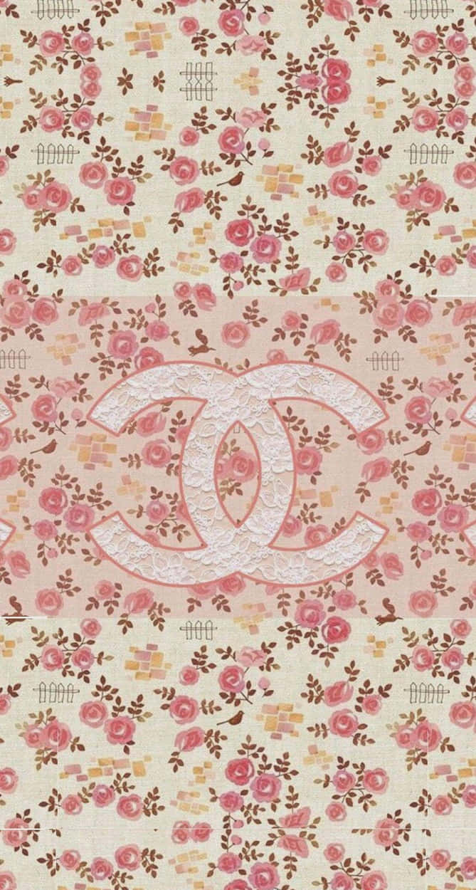 Chanel, pink roses, brown leaves, SD Phone Wallpaper
