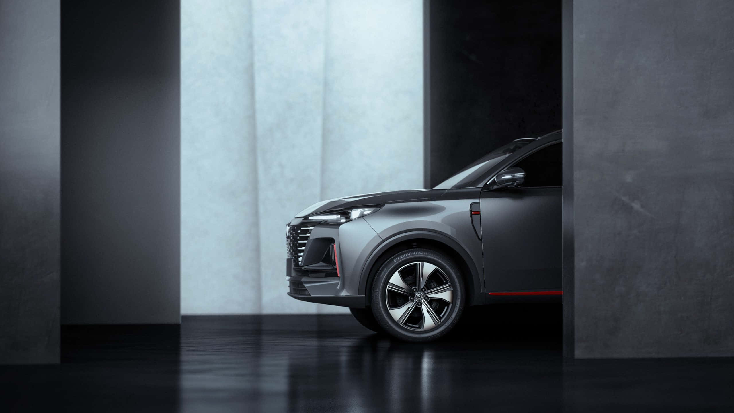 Changan Cs55, sleek design, gray SUV, 2K Desktop Wallpaper