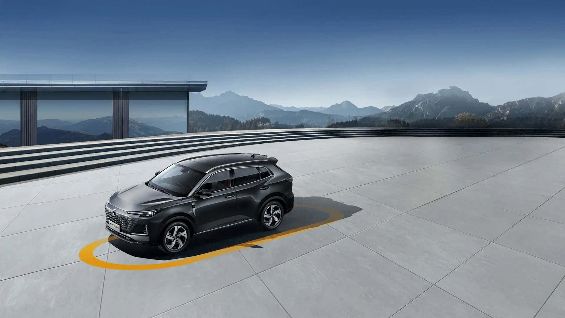 Changan Cs55, Mountain View, dark gray, Full HD Desktop Wallpaper
