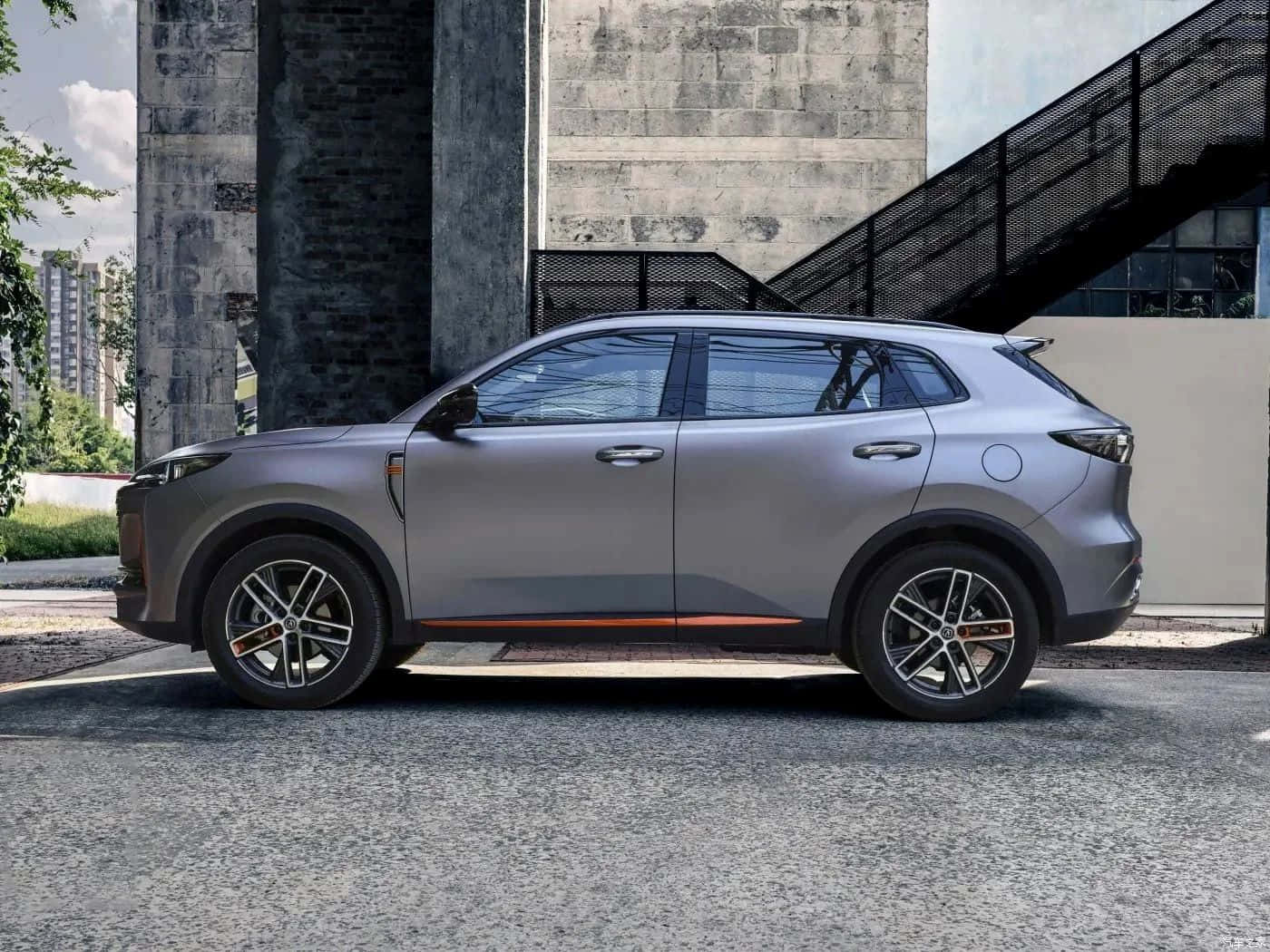 Changan Cs55, silver, orange trim, HD Desktop Wallpaper