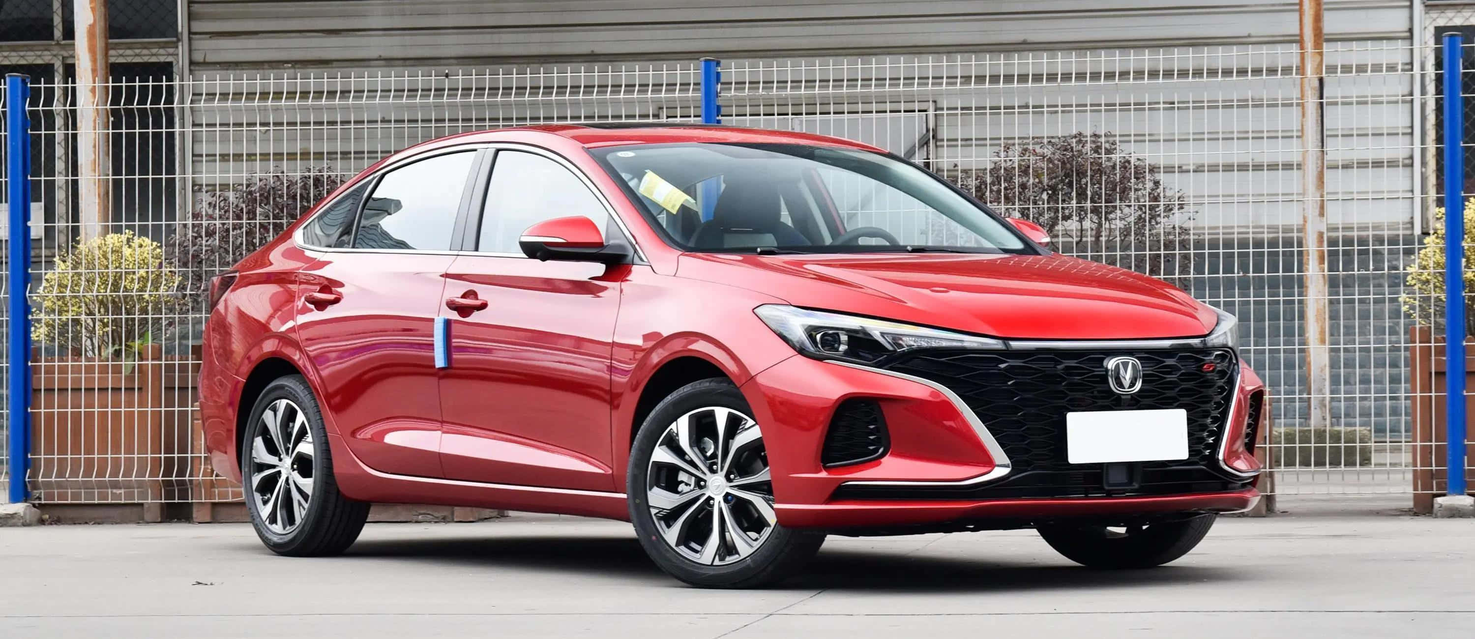 Changan Eado, red, sedan, 2K Desktop Wallpaper