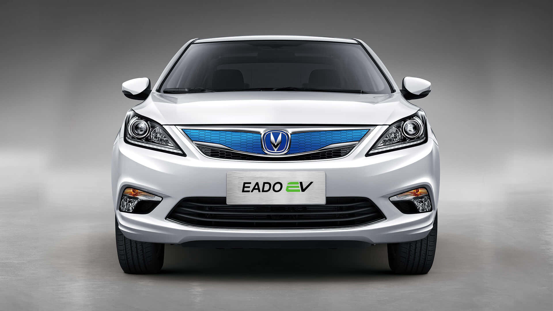 Changan Eado E V, white, blue grille, Full HD Desktop Wallpaper