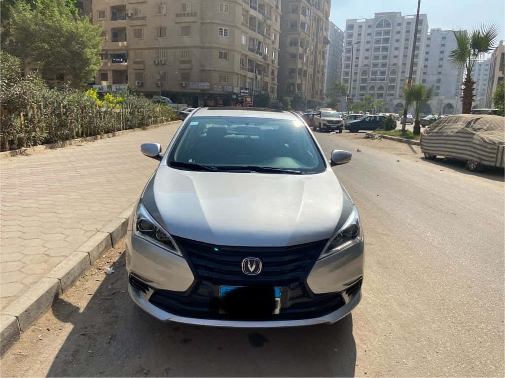 Changan Eado, silver, urban street, SD Desktop Wallpaper