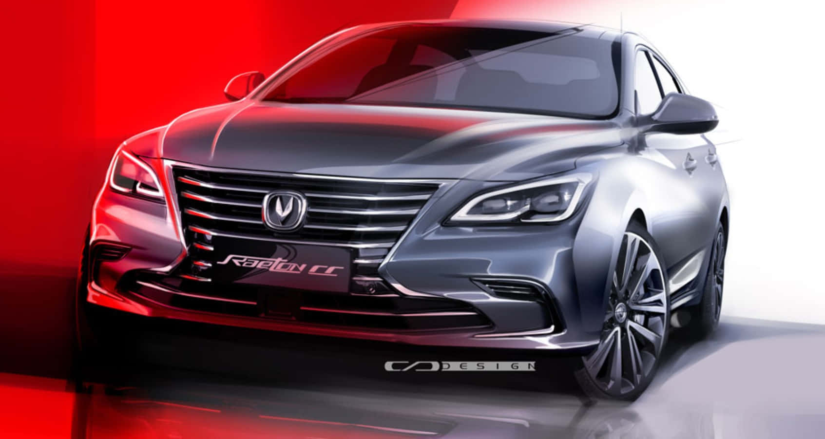 Changan Raeton C C, concept car, sleek silver sedan, HD Desktop Wallpaper