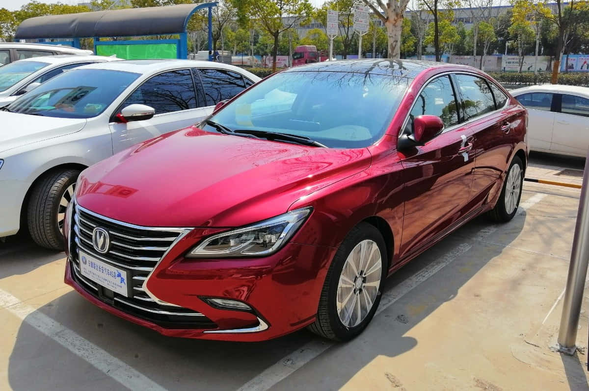 Red Changan Raeton C C, glossy red, sunlit lot, SD Desktop Wallpaper