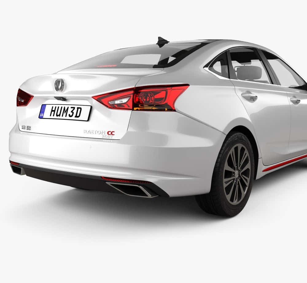 Changan Raeton CC, sleek white sedan, red taillights, SD Desktop Wallpaper