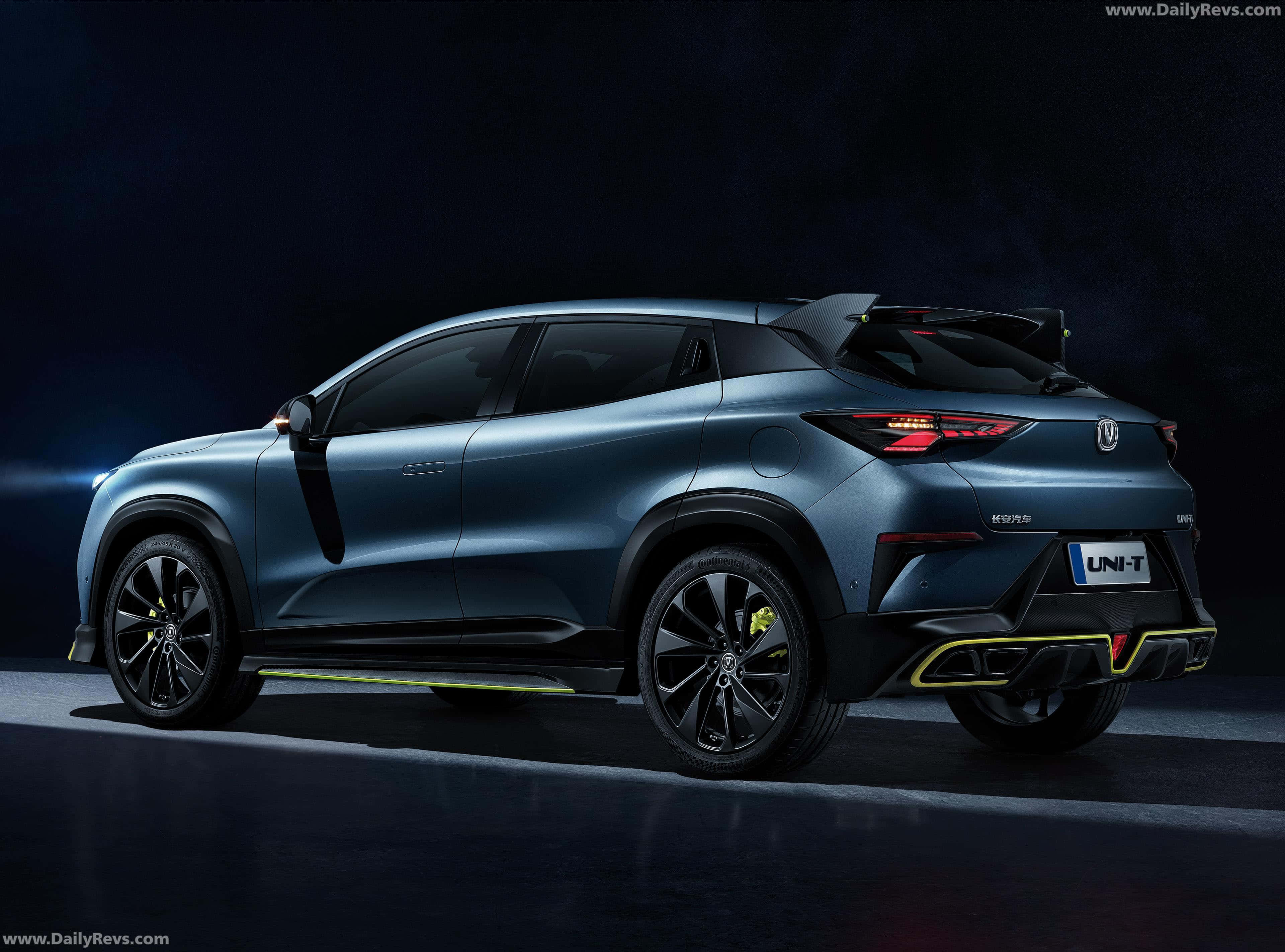 Changan Uni-t, blue, yellow accents, 4K Desktop Wallpaper
