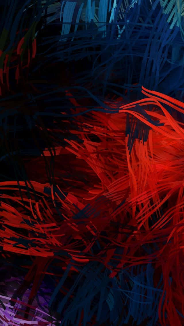 Chaotic, red, blue, SD Phone Wallpaper