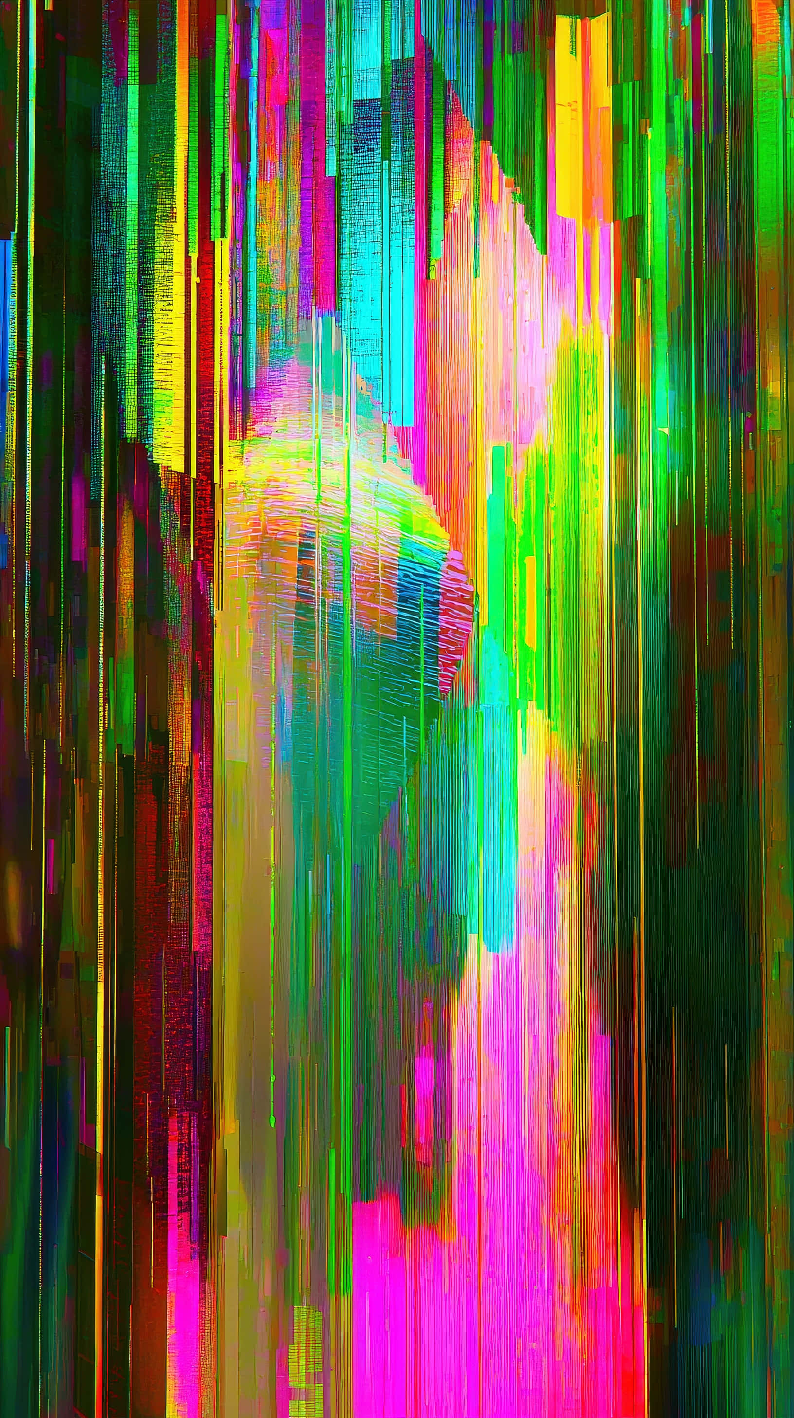 neon green, pink, cyan, 2K Phone Wallpaper