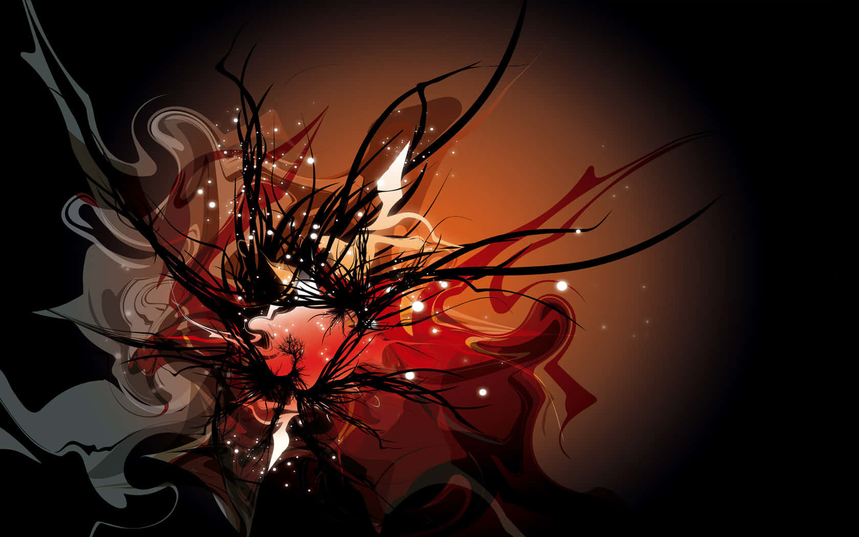 red, black, white, HD Desktop Wallpaper