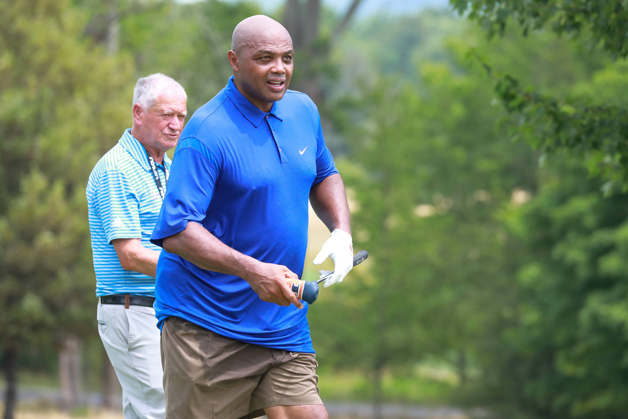 Charles Barkley, golf course, blue shirt, Full HD Desktop Wallpaper