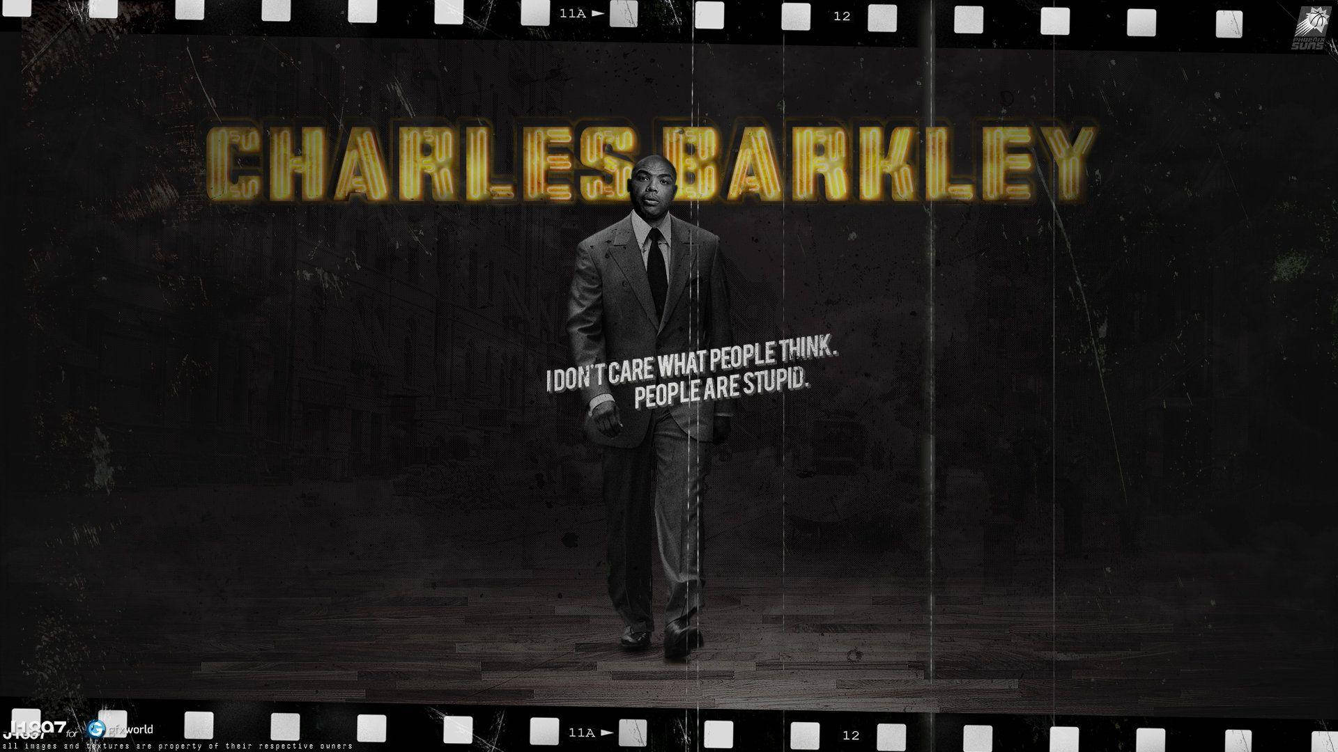 Charles Barkley, suit, filmstrip background, Full HD Desktop Wallpaper