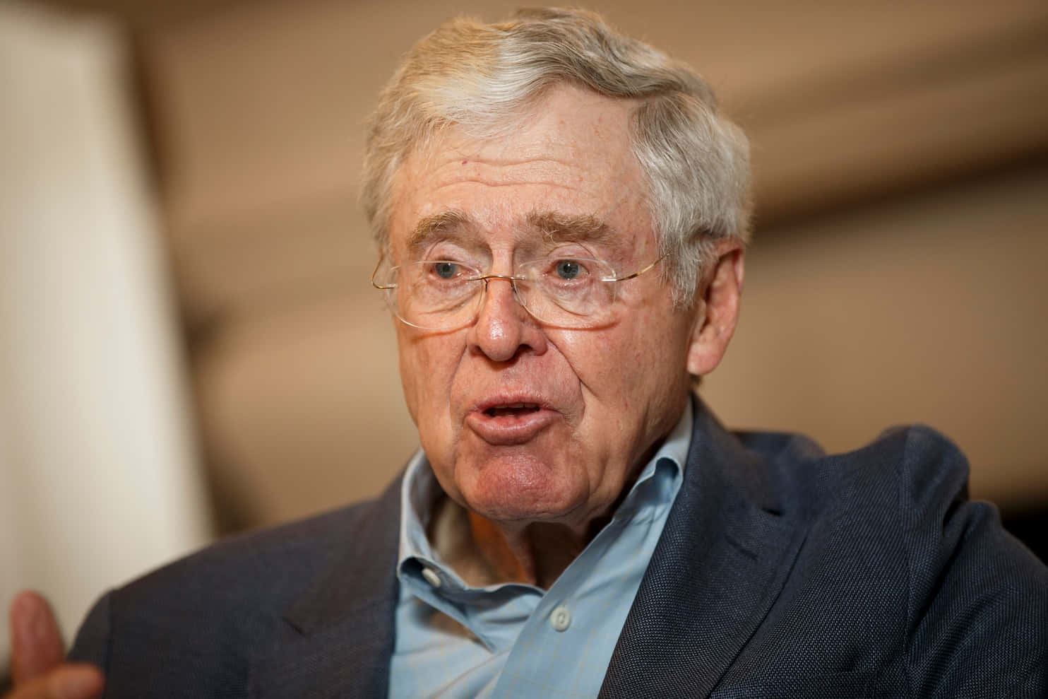 Charles G. Koch, black coat, glasses, HD Desktop Wallpaper