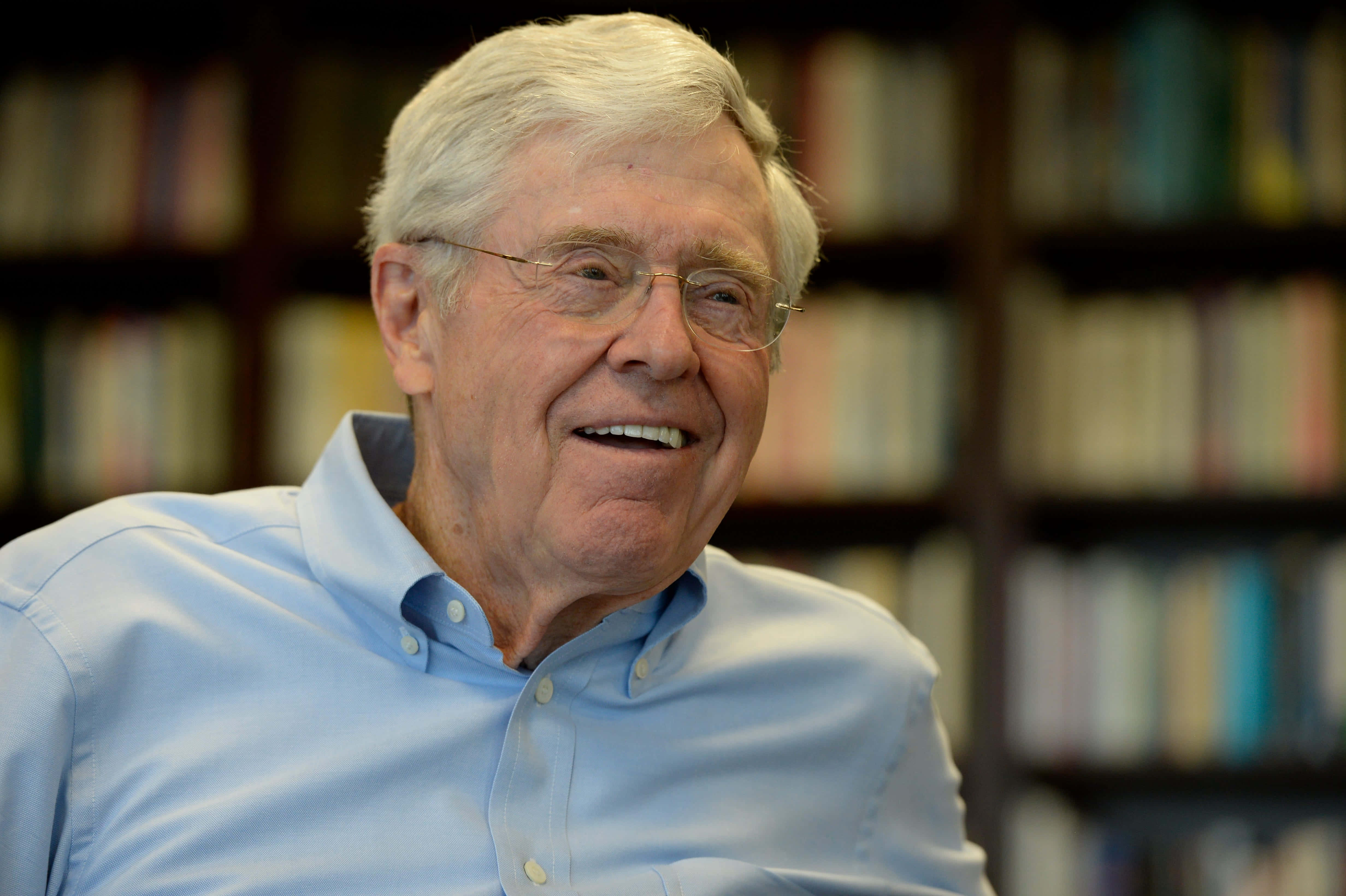 Charles G. Koch, white hair, glasses, 4K Desktop Wallpaper
