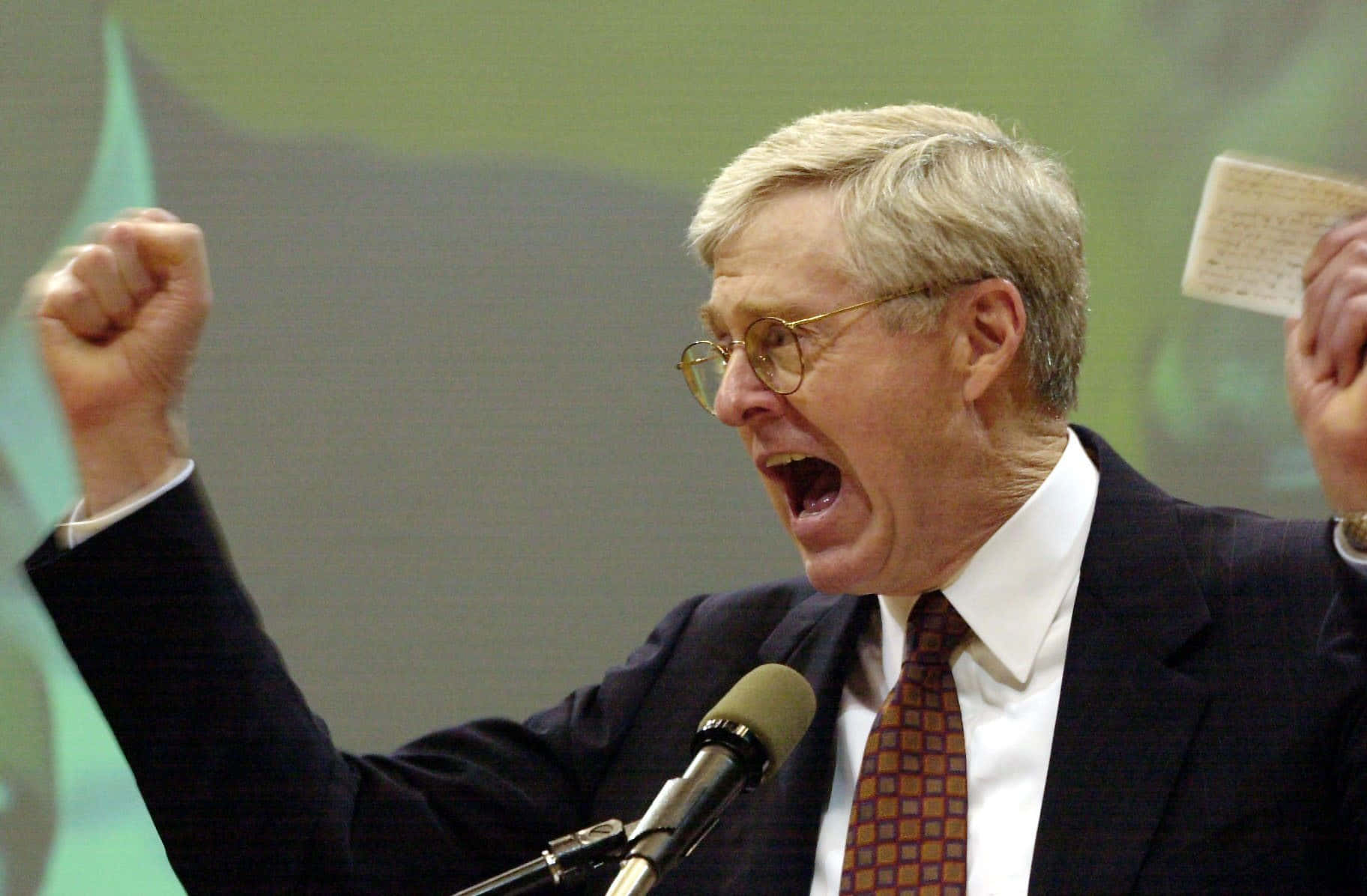 Charles G. Koch, glasses, microphone, HD Desktop Wallpaper