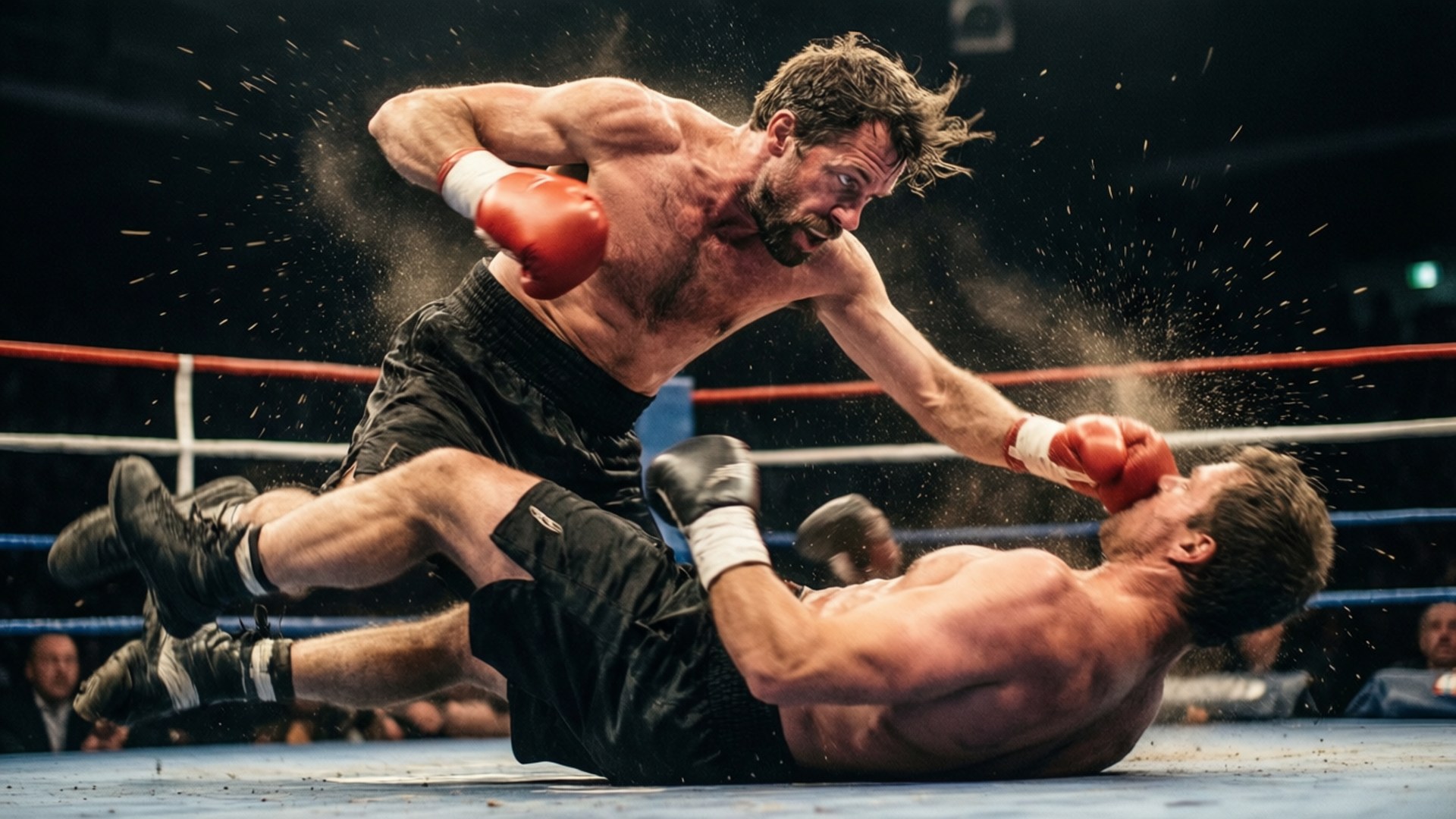 Charles Humez, knockout blow, slow-motion, Full HD Desktop Wallpaper