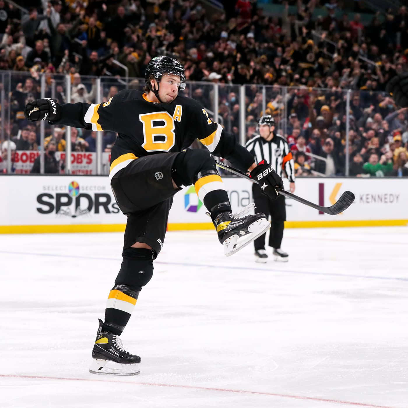Charles Mcavoy, black and gold, ice rink, HD Desktop Wallpaper