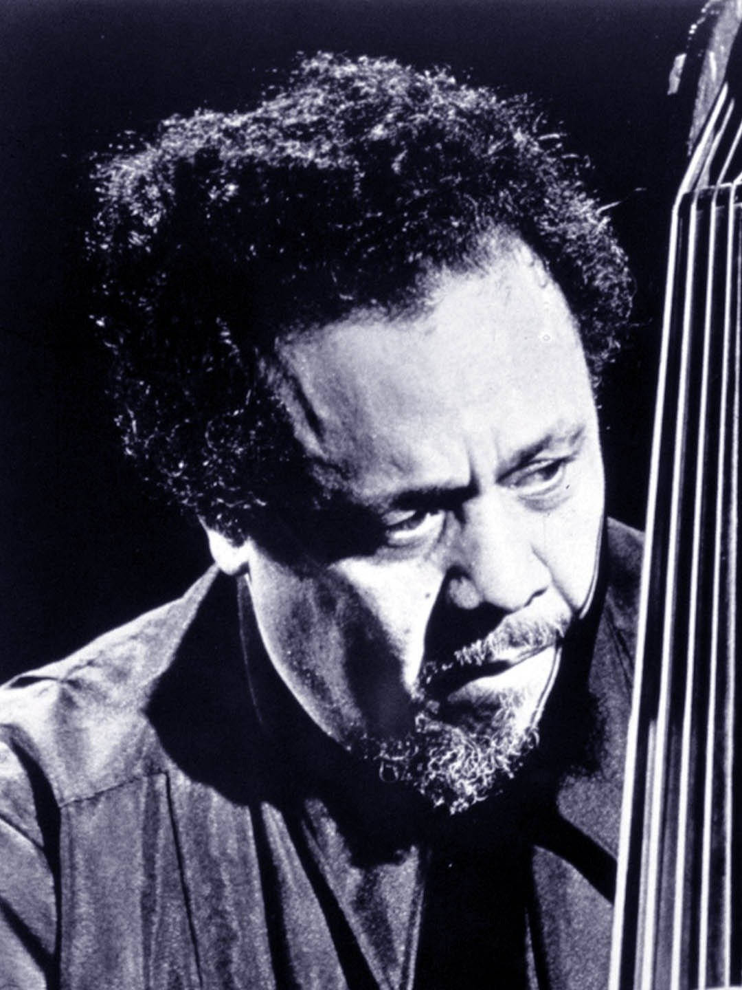 Charles Mingus, greyscale portrait, curly hair, HD Phone Wallpaper