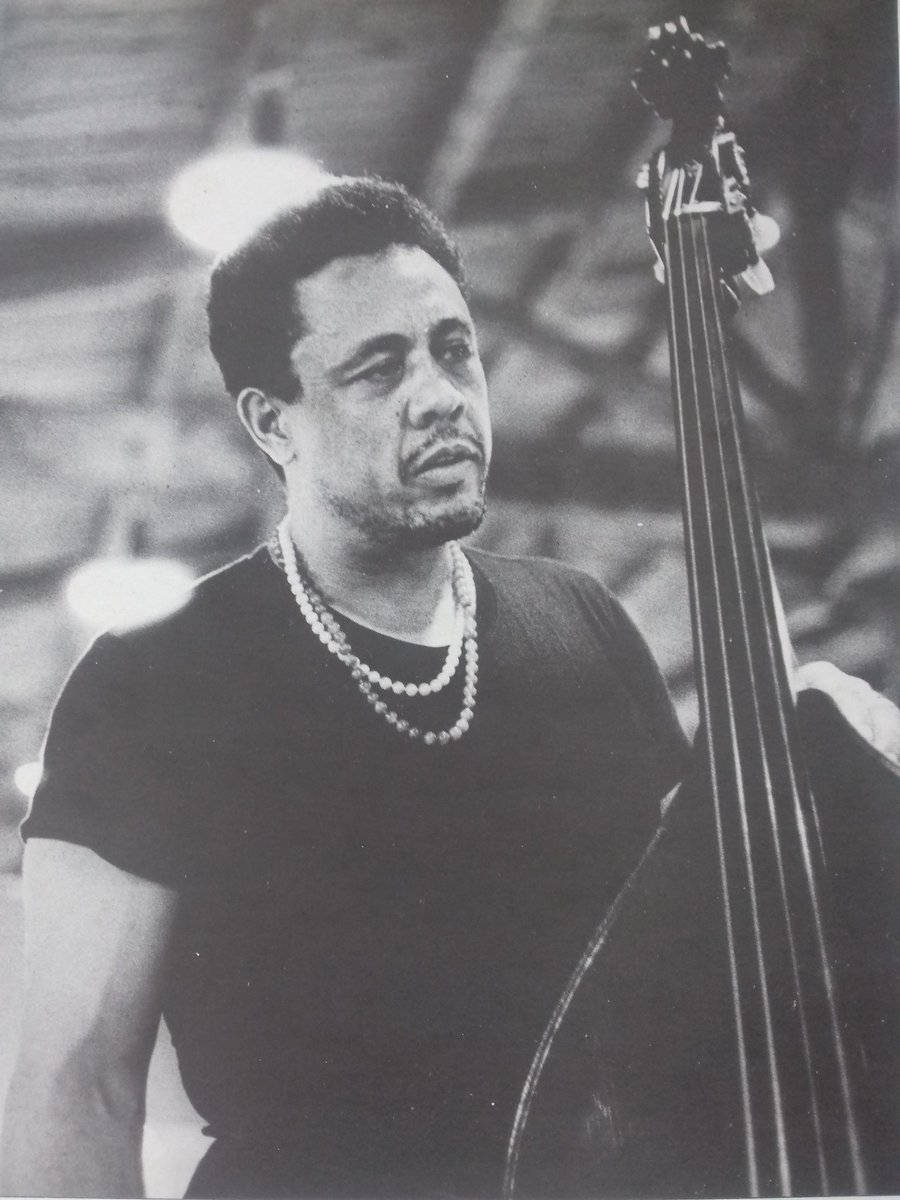 Charles Mingus, black fitted shirt, pearl necklace, SD Phone Wallpaper