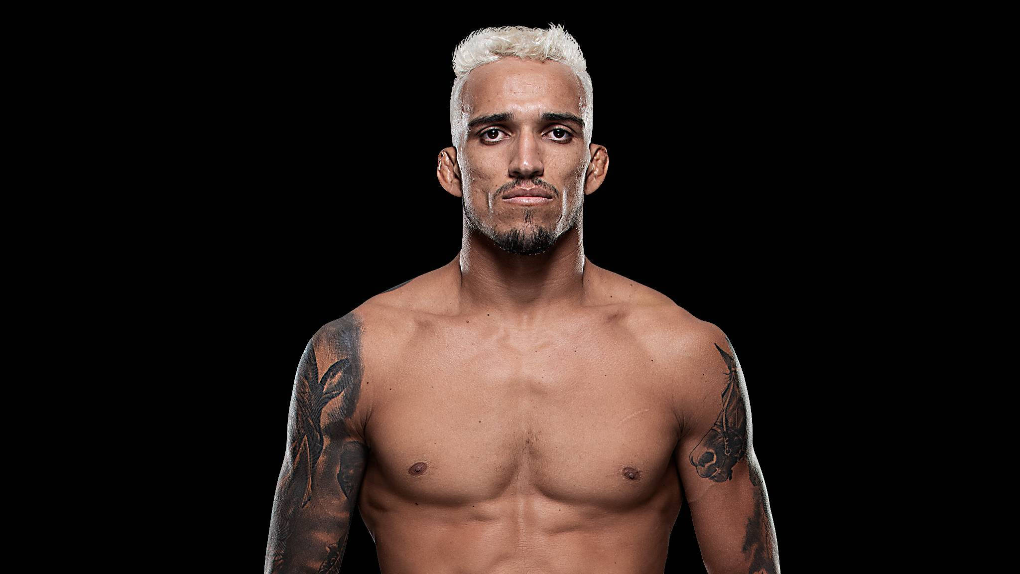 Charles Oliveira, platinum blonde hair, tattoos, Full HD Desktop Wallpaper