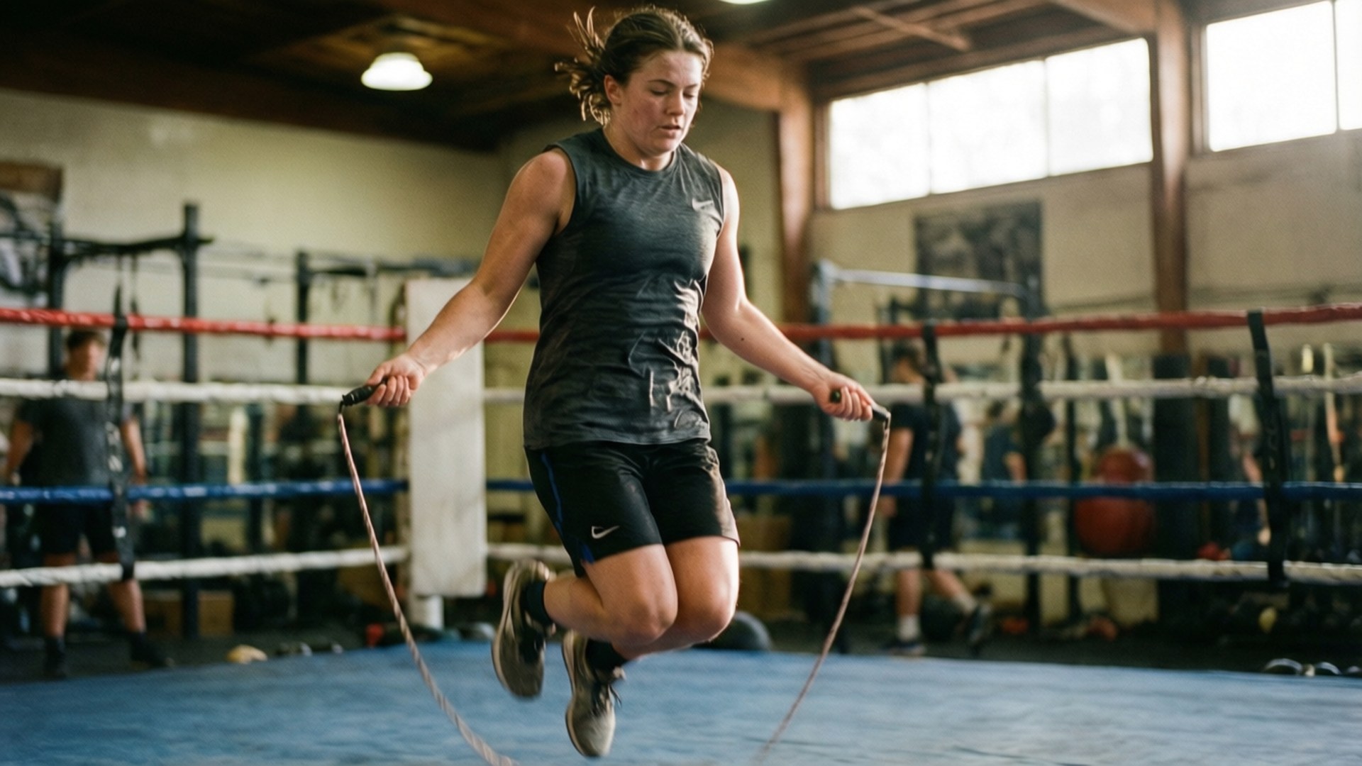 Charley Burley, jump rope, training, Full HD Desktop Wallpaper