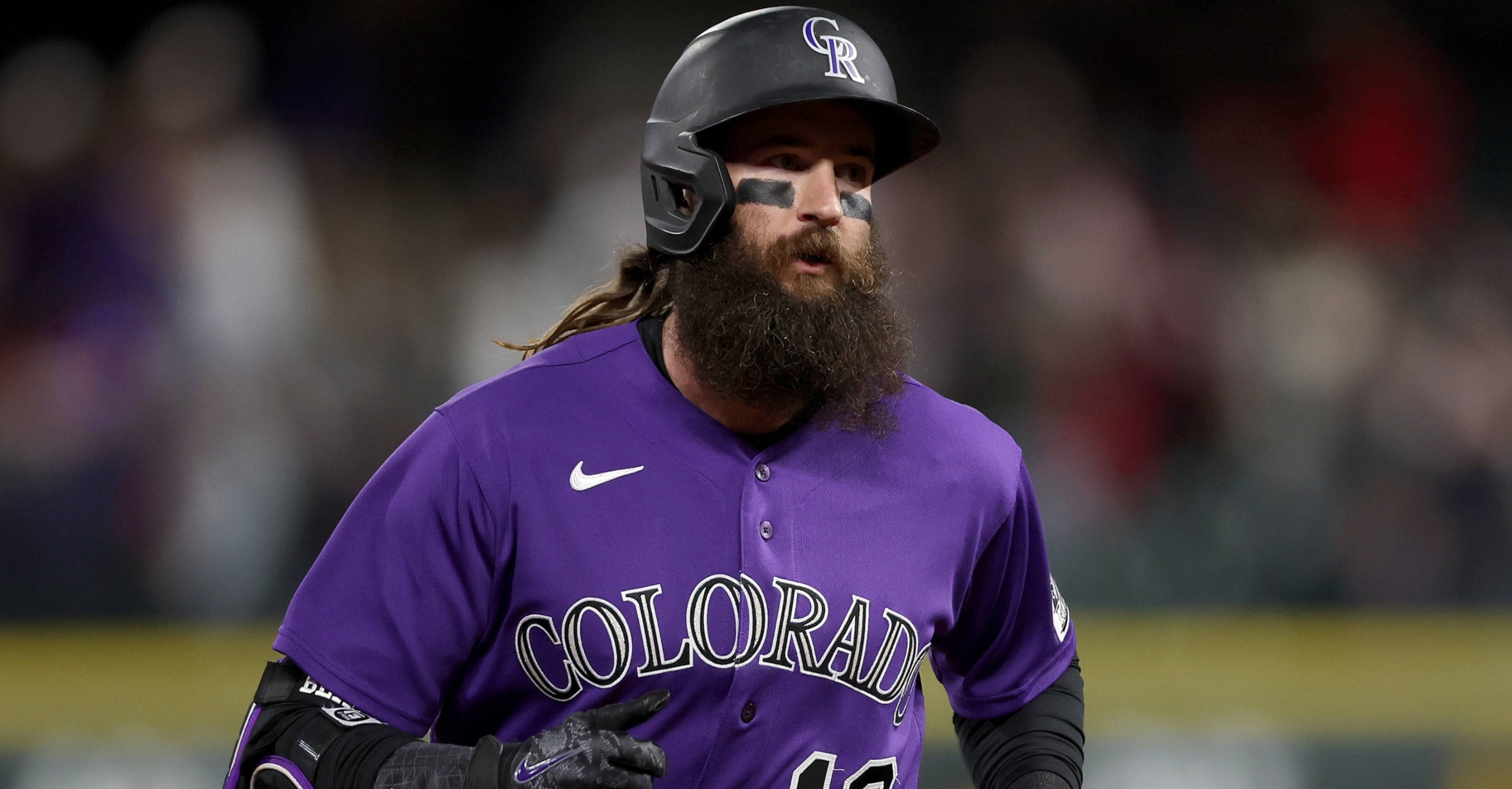 Charlie Blackmon, Nike-sponsored uniform, purple Colorado Rockies uniform, Full HD Desktop Wallpaper