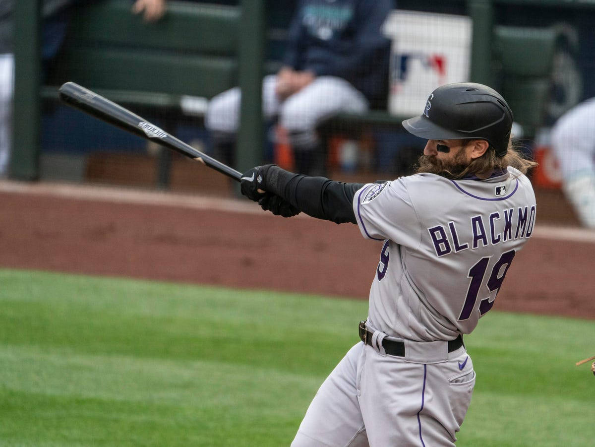 Charlie Blackmon, bat, mid-swing, SD Desktop Wallpaper